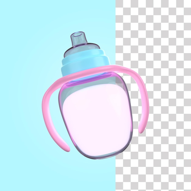 PSD 3d baby bottle illustration