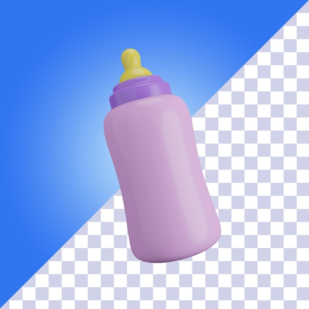 3d baby bottle illustration