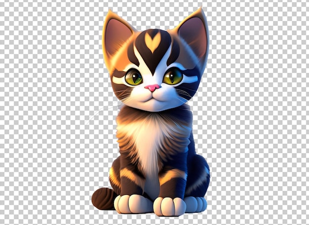 3d baby cat