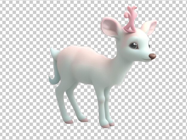 PSD 3d baby dear in a pastel color