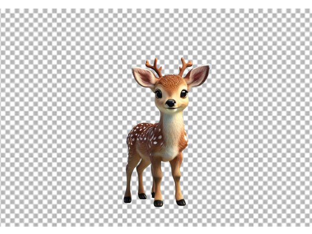 PSD 透明な背景の3dの赤ちゃんの鹿