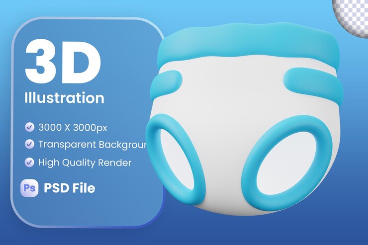 PSD 3d детские подгузники