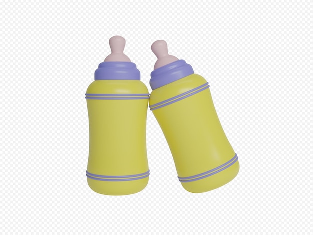 PSD 3d baby milk bottle icon