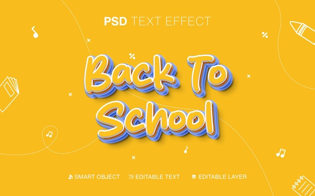 3d back to school text effect