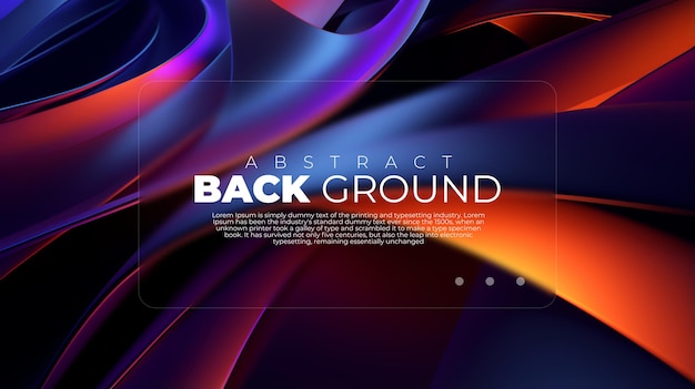 PSD 3d background abstract wallpaper modern morphism neon color shape liquid wave