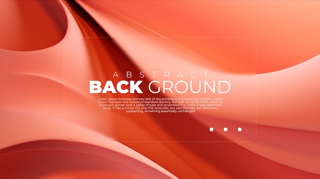 3d background abstract wallpaper modern morphism orange color