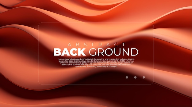 PSD 3d background abstract wallpaper modern morphism orange color