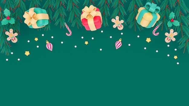 3d background for christmas season celebration