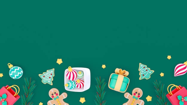 3d background for christmas season celebration