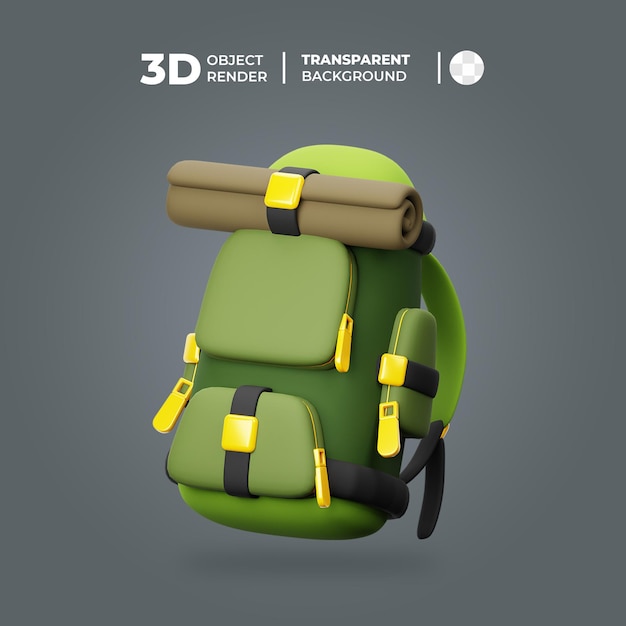 3d backpack icon