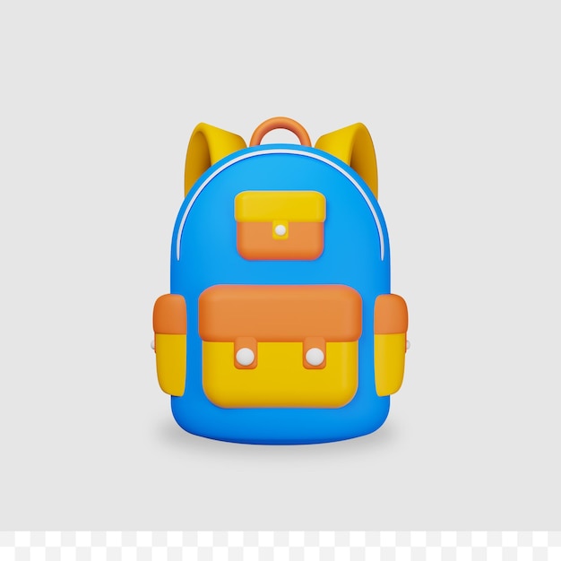 3d backpack isolated