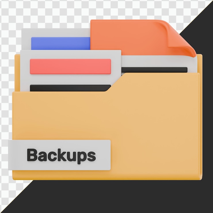 PSD 3d backup folder icon
