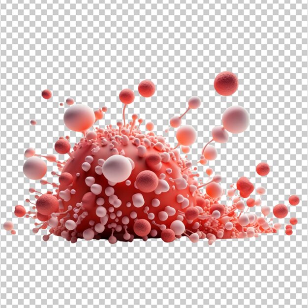 PSD 3d bacteria on white background