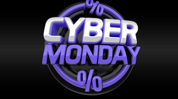 PSD Продажи 3d badge cyber monday