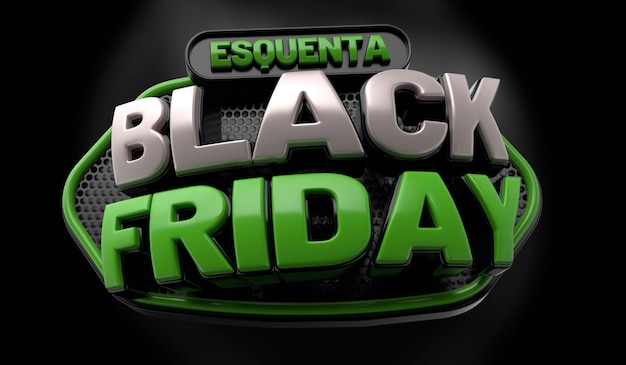 PSD badge 3d hot black friday