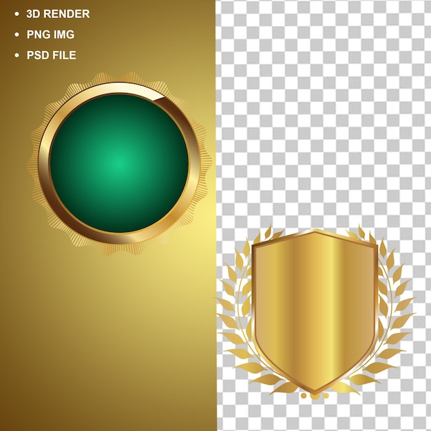 3d 배지는 투명한 고립 된 배경에 png
