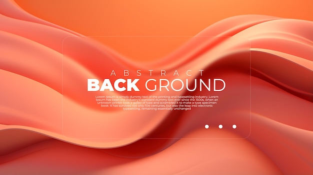3D-baggrund abstrakt wallpaper moderne morfisme orange farve