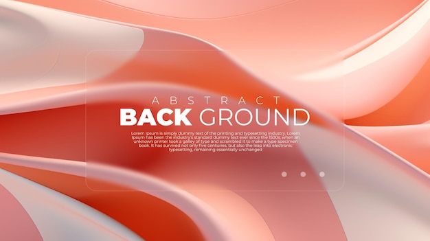 3D-baggrund abstrakt wallpaper moderne morfisme orange farve