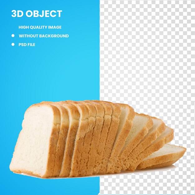 3d bakkerij portugees zoet brood toast klein brood