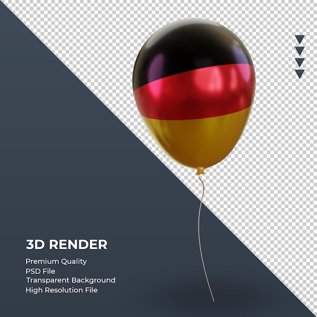 3d-ballon duitsland vlag realistische folie weergave linker weergave