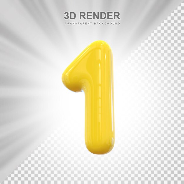 PSD 3d balloon number1