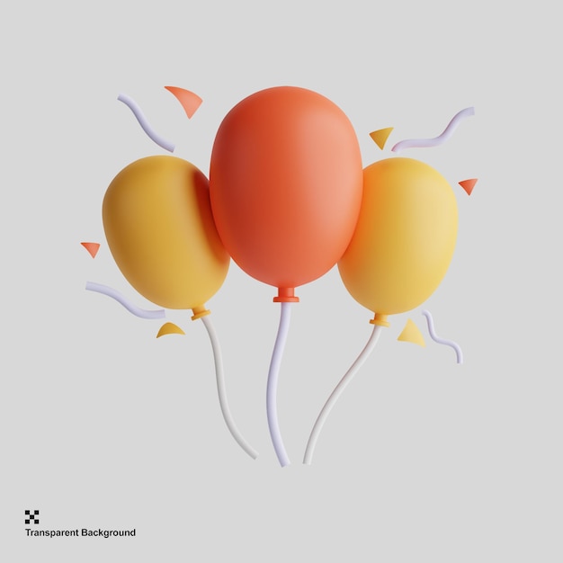 3d balloons icon