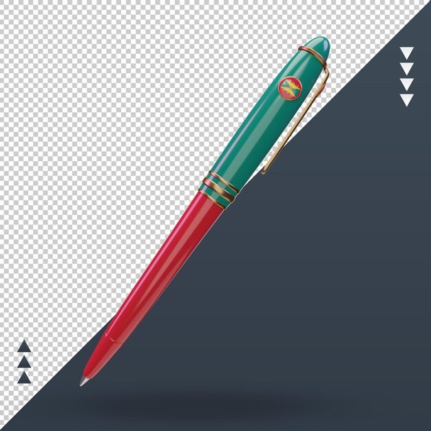 3d ballpoint grenada flag rendering front view