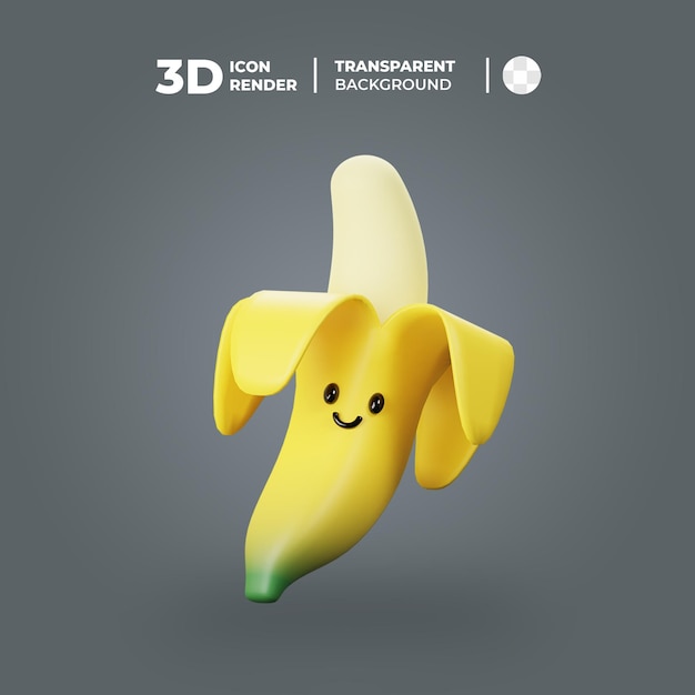 3D Banaan Fruit Illustratie