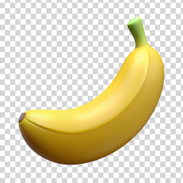 PSD 3d banana geïsoleerd op doorzichtige achtergrond
