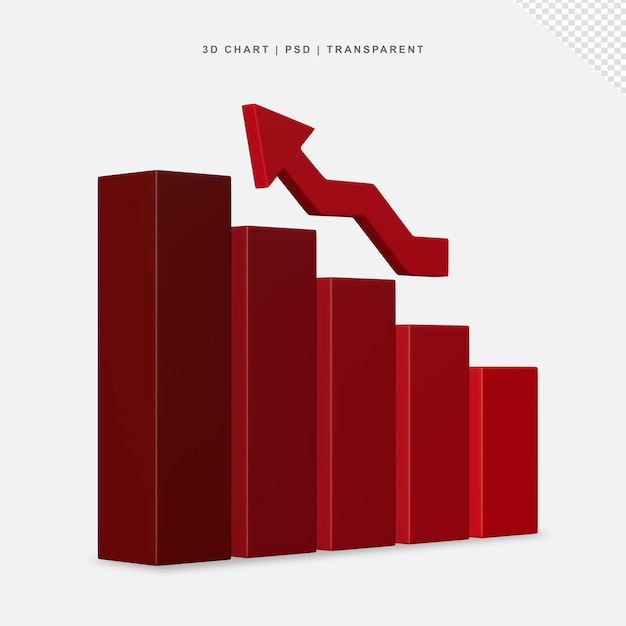 PSD 3d bar chart grow up