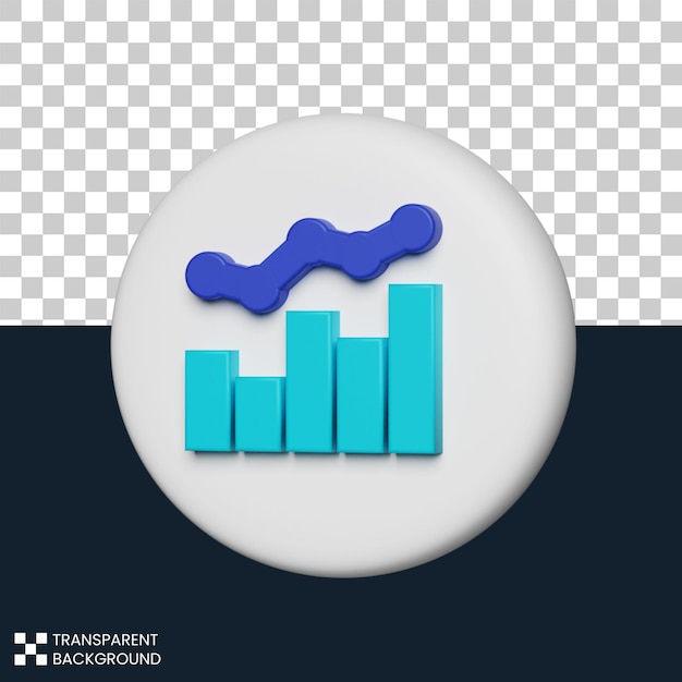 3d bar chart illustration