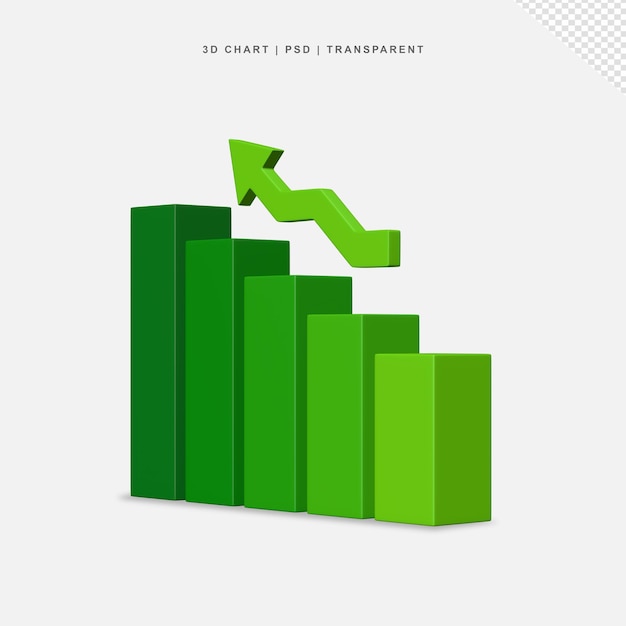 3D Bar Chart Transparent