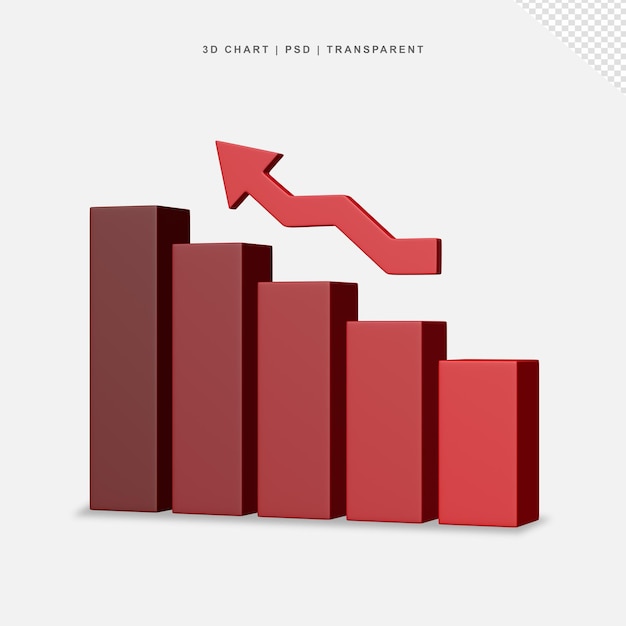 3D Bar Chart Transparent