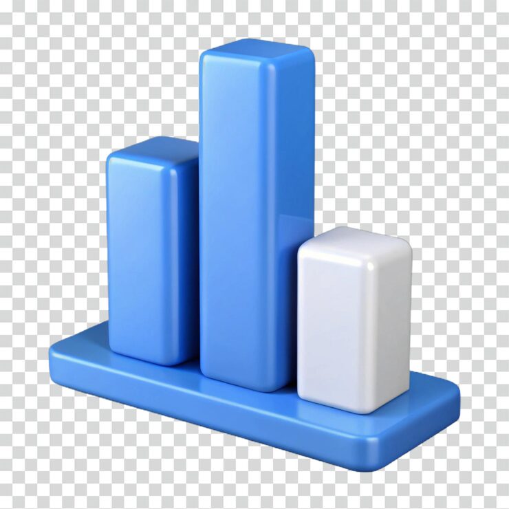 PSD 3d bar graph data visualization chart graphical representation statistical analysis business analytics information presentation progress tracking data metrics performance indicators cube