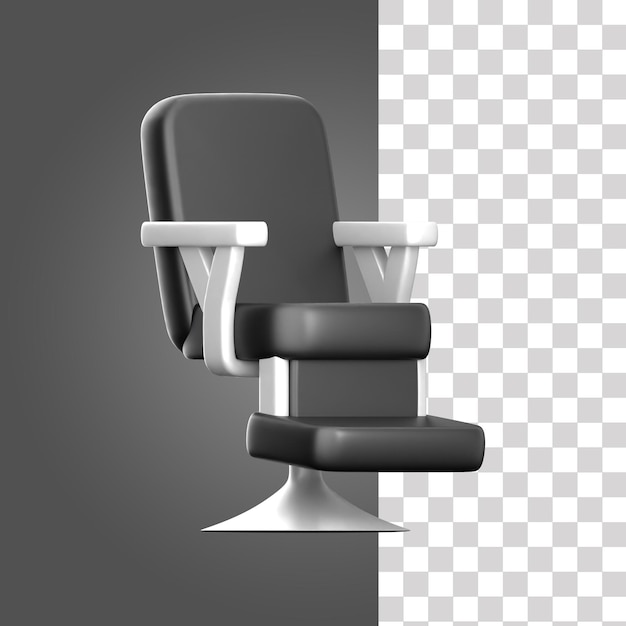 PSD 3d barbershop chair illustration