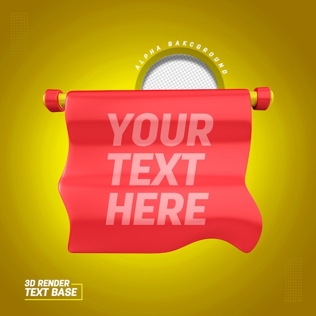 3D base for text for composition