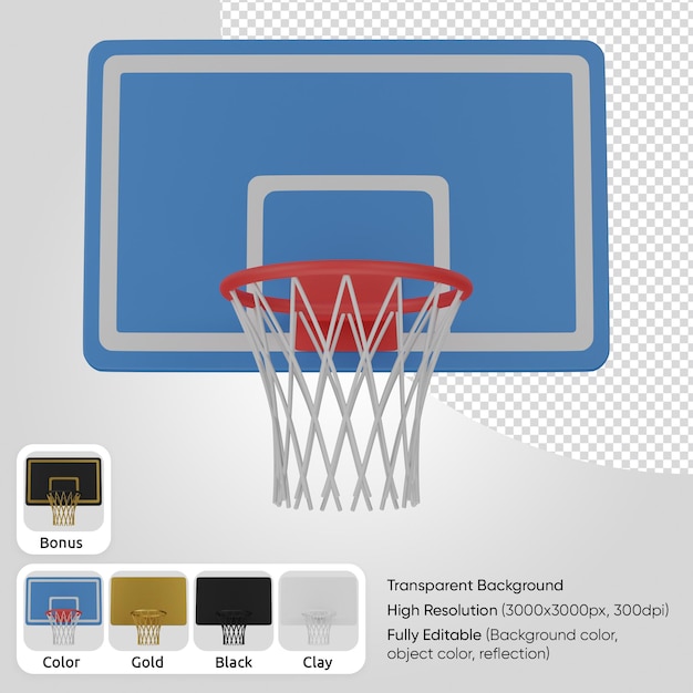 PSD 3d basketball hoop