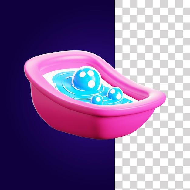 PSD 3d bathtub illustration