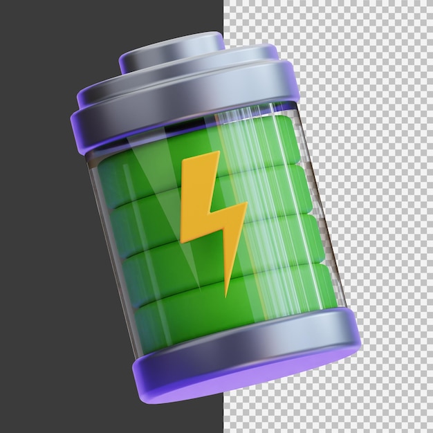 3D Battery Charging Icon