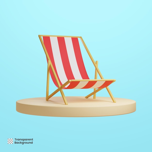 PSD 3d beach folding chair