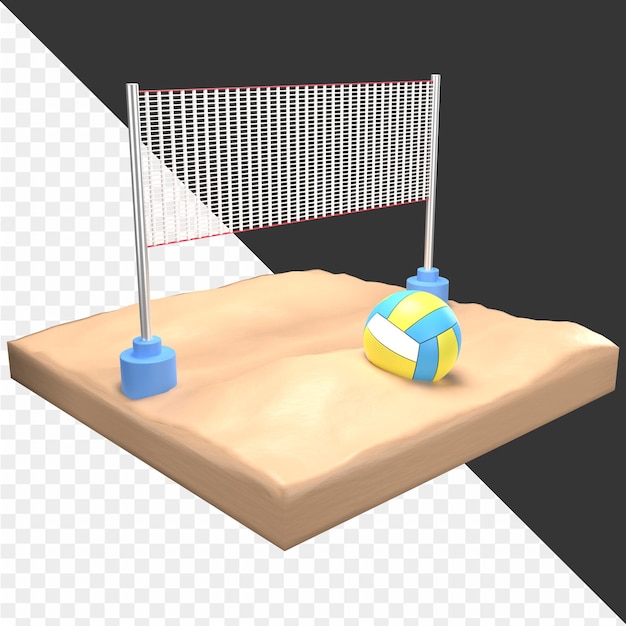 3D ビーチイラスト