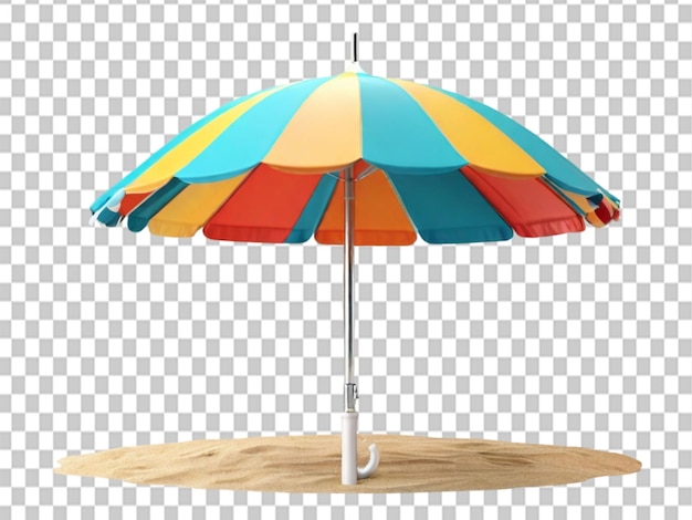 3d Beach Umbrella Na Tle Obiektu