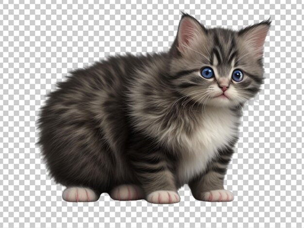 PSD 3d beautiful small baby kitten