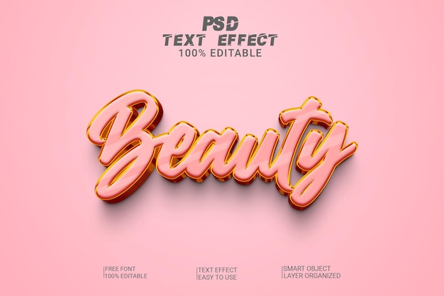 3d 아름다움 Psd 텍스트 효과 스타일