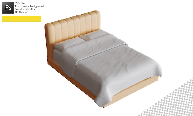 3d bed illustration design