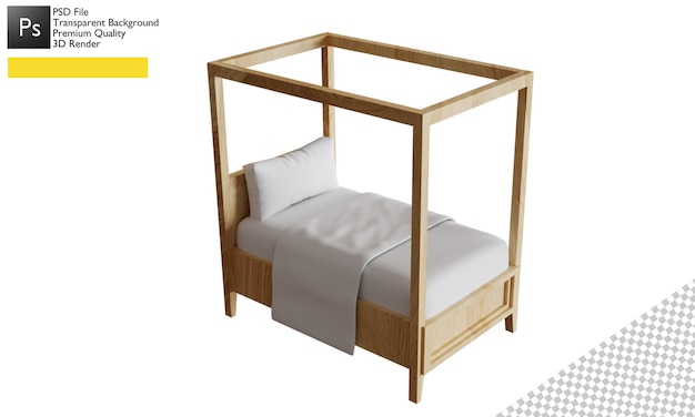 3d bed illustration design