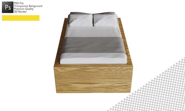 PSD 3d bed illustration