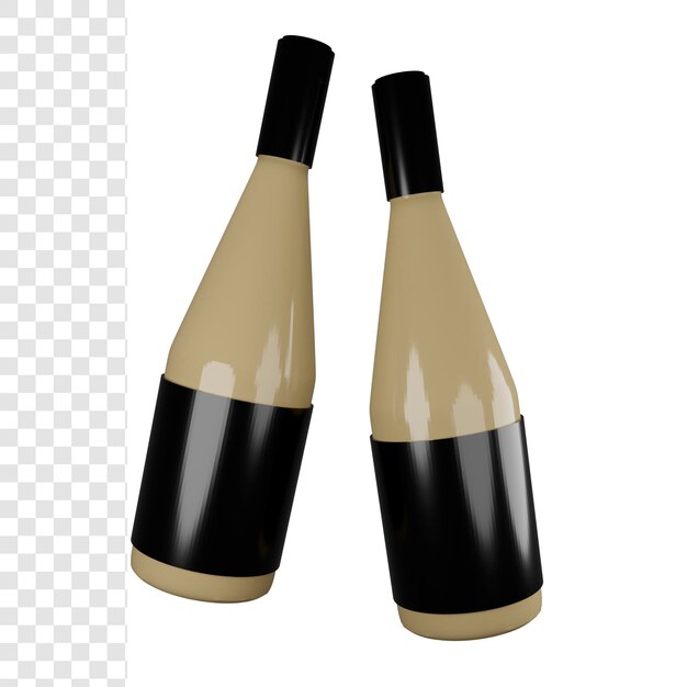 3D 啤酒瓶子
