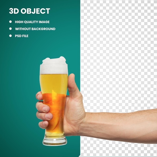 3d 맥주 컵 알코올 음료 Pint