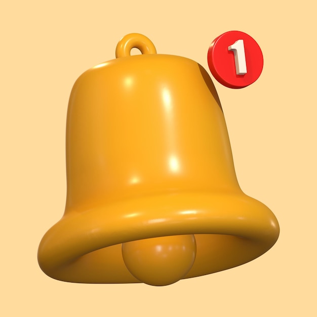 PSD 3d bell with notification 1